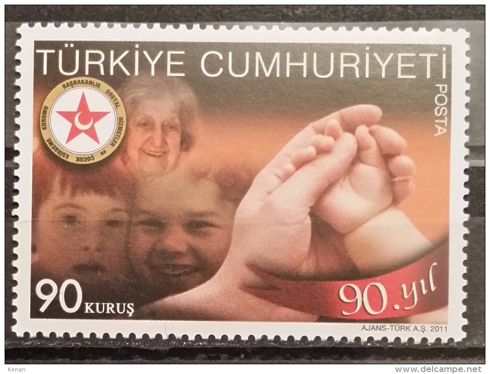 Turkey, 2011, 90th  Anniv. Of Soc. Services  & Child Protection Agency (MNH) - Unused Stamps