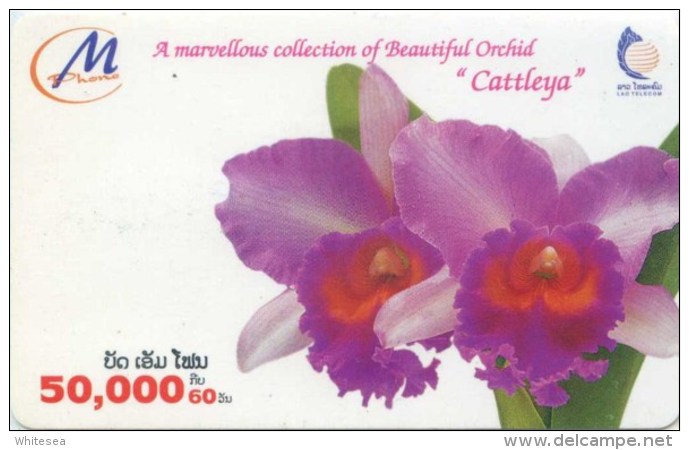 Mobilecard Laos - Orchidee,orchid - 50000 Kip (1) - Laos