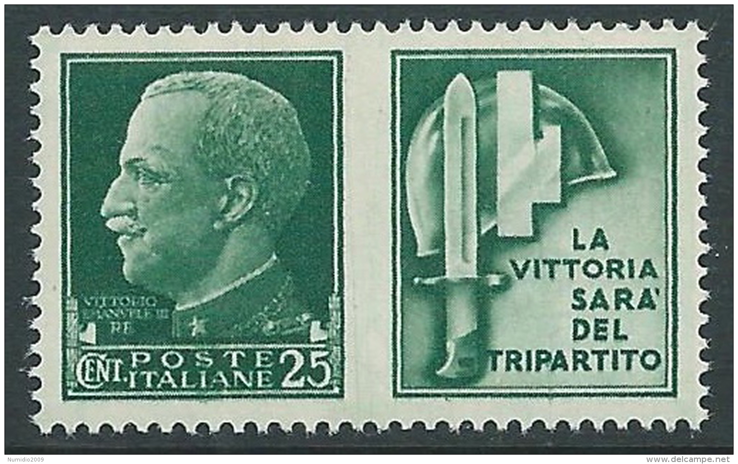 1942 REGNO PROPAGANDA DI GUERRA 25 CENT MNH ** - CZ17-3 - Kriegspropaganda