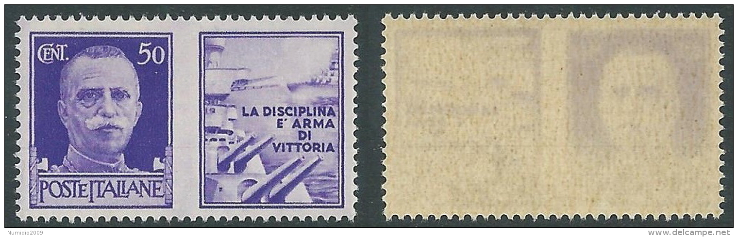 1942 REGNO PROPAGANDA DI GUERRA 50 CENT DECALCO MNH ** - CZ18-7 - Propagande De Guerre