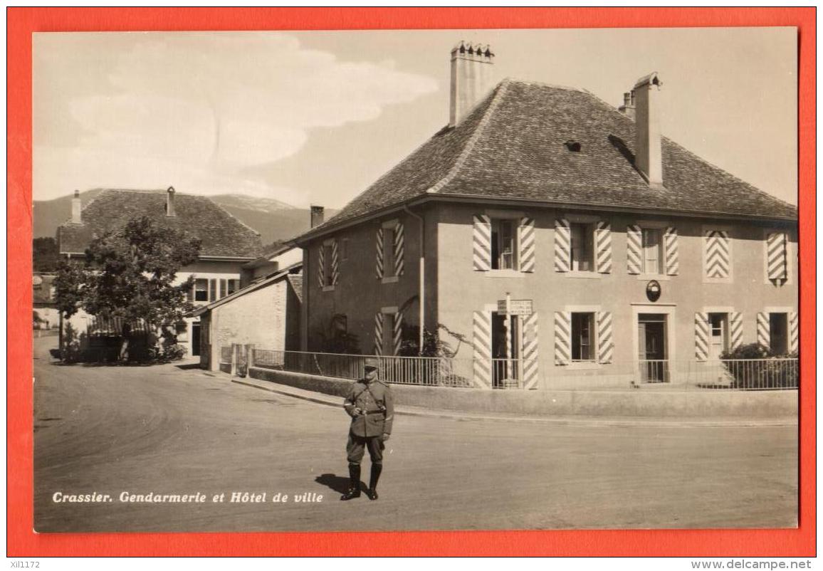 FIB-28  Crassier  Gendarmerie Et Hotel De Ville. Militaire. Circulé. - Crassier