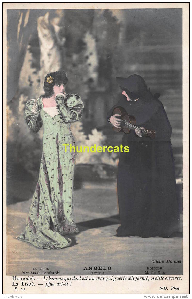 CPA  SARAH BERNHARDT RPPC REAL PHOTO POSTCARD STAGE STAR DANCER ACTRESS SARAH BERNHARDT - Artistes