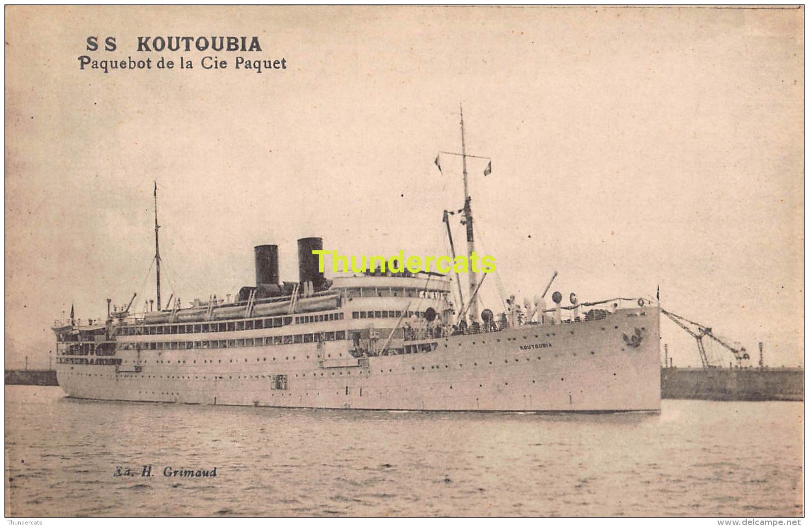 CPA  S S  KOUTABIA PAQUEBOT DE LA CIE PAQUET - Piroscafi