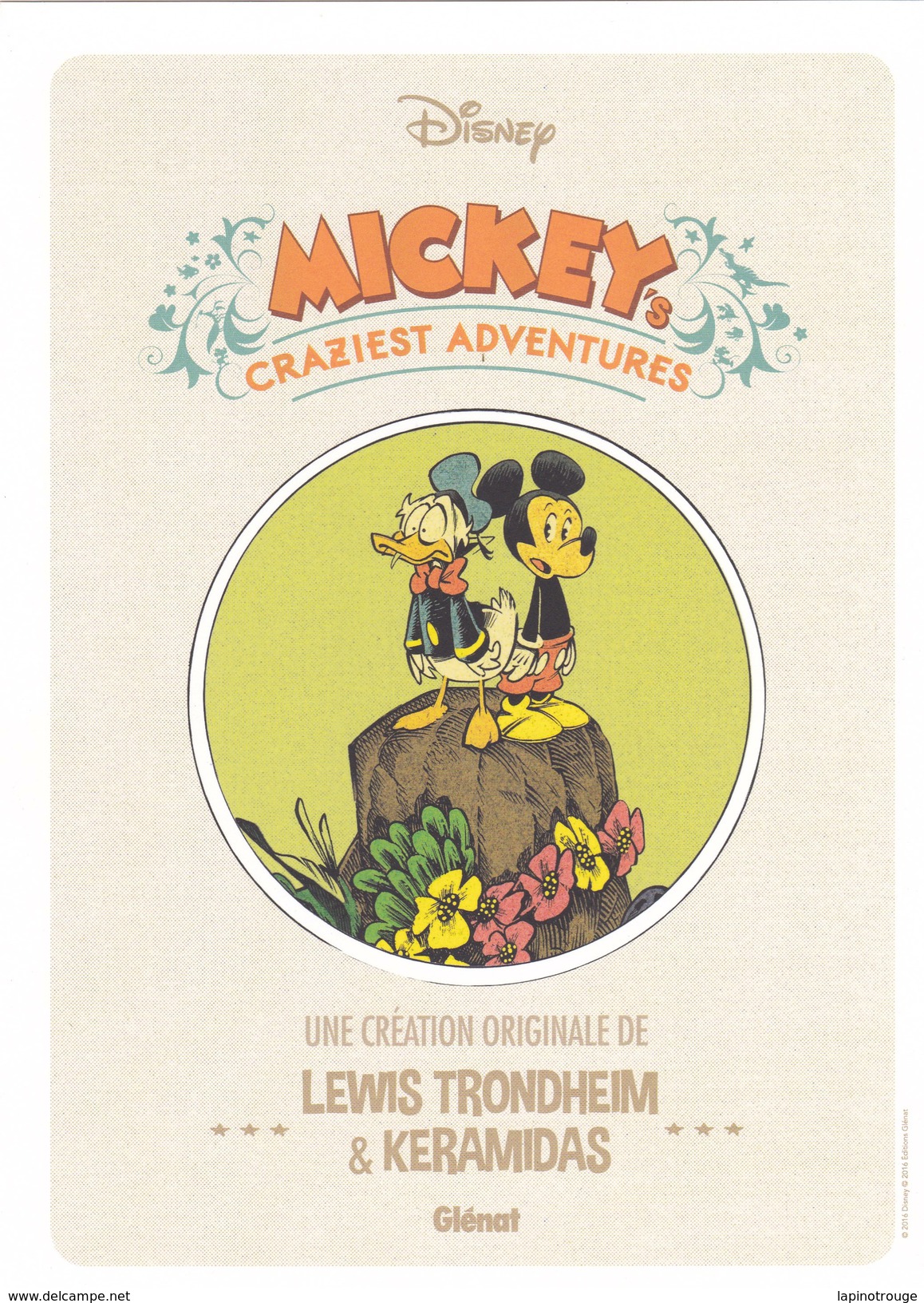 Ex-libris KERAMIDAS Mickey Craziest Adventures Glénat 2016 Trondheim - Illustrateurs J - L