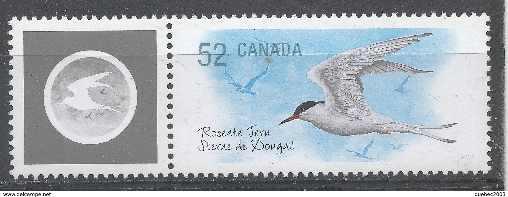 Canada 2008. Scott #2285c (MNH) Endagered Animals: Bird's: Roseate Tern - Ungebraucht