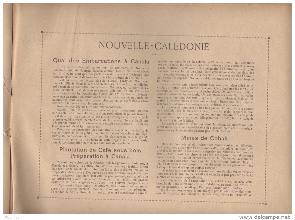 NOUVELLE CALEDONIE  - 8 AQUARELLES - Fascicule LXVII COMPLET -  AUTOUR DU MONDE - SITES - MOEURS ET USAGES