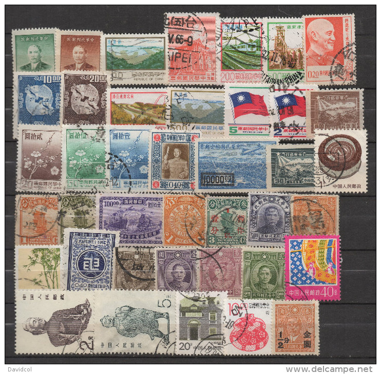 Q150. CHINE / CHINA- OLDER AND MODERN STAMPS LOT X 40 DIFFERENT. - 1912-1949 Republiek