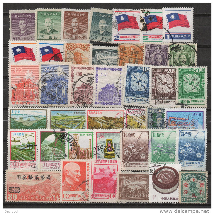 Q153. CHINE / CHINA- OLDER AND MODERN STAMPS LOT X 40 DIFFERENT. - 1912-1949 Republic