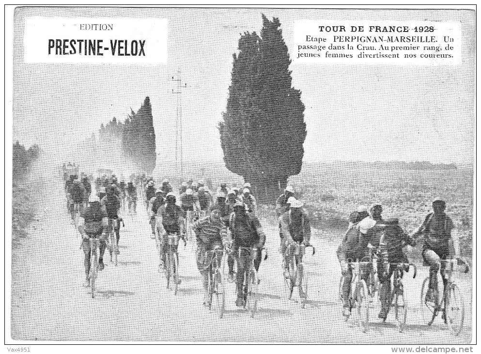 PUBLICITE PRESTINE VELOX TOUR DE FRANCE 1928  PERPIGNAN  MARSEILLE HONORE LEGRAS CHOUILLY   **    RARE A SAISIR ** - Other & Unclassified