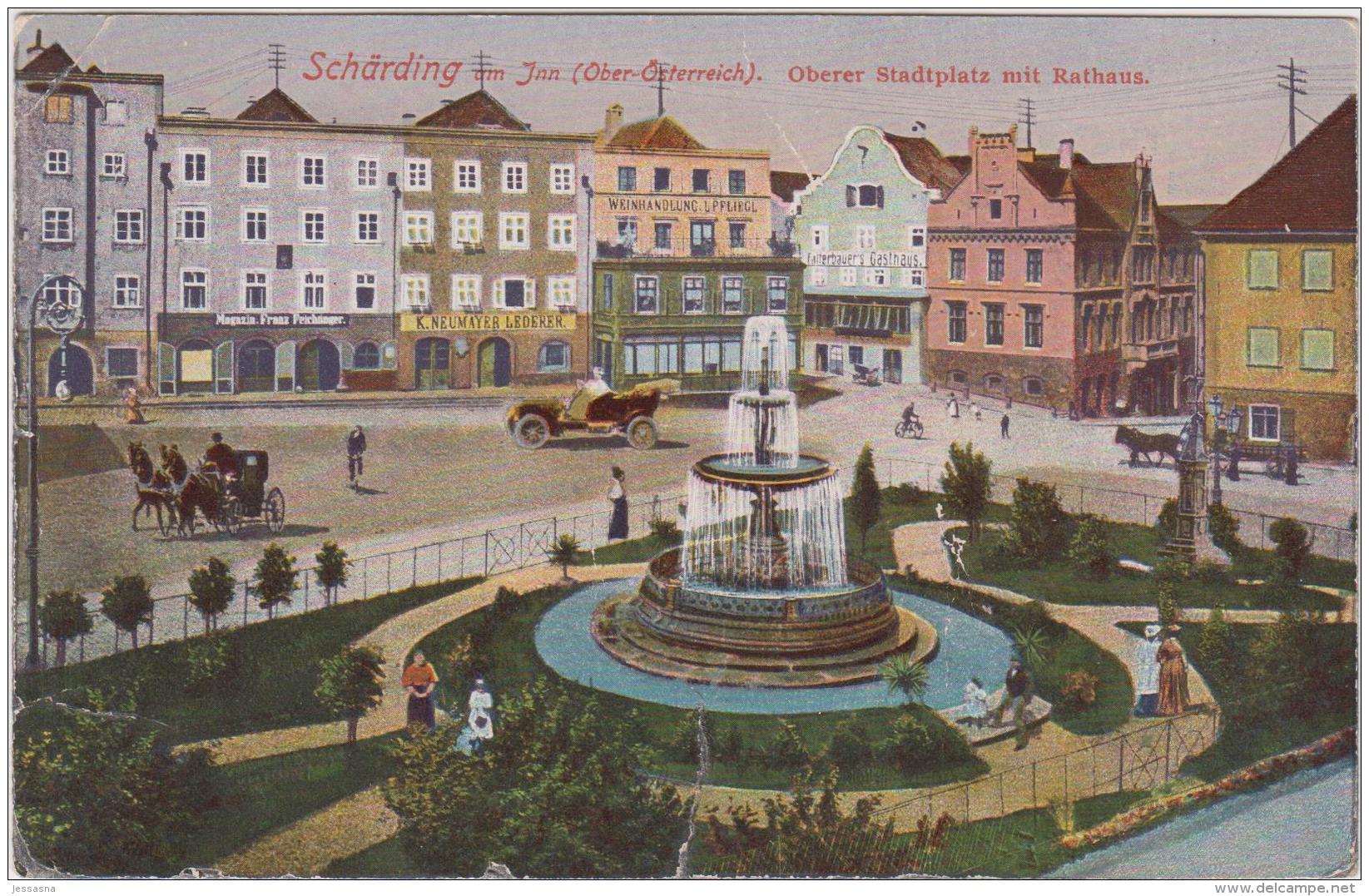 AK - OÖ - Schärding - Oberer Stadtplatz - 1918 - Schärding