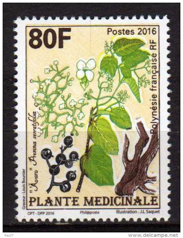 Polynésie 2016 - Flore, Plante Medecinale - 1 Val Neuf // Mnh - Neufs