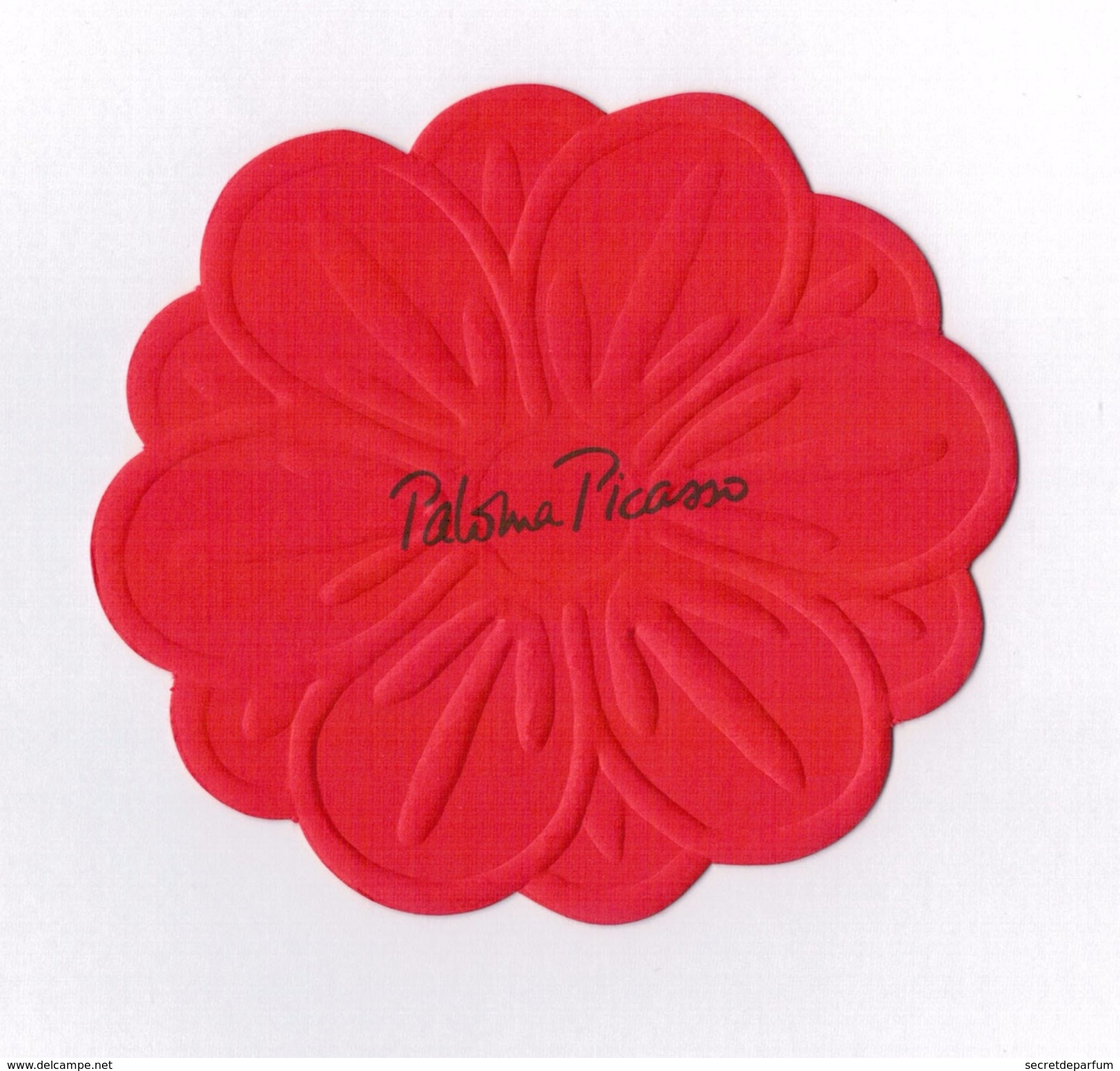 Cartes Parfumées  Carte PALOMA PICASSO  ROUGE - Modernes (à Partir De 1961)