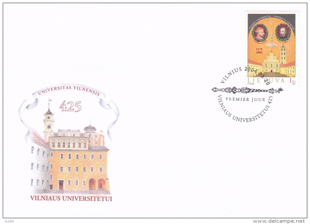 Litauen, 2004, 841, 425 Jahre Universität Vilnius. FDC - Lituanie