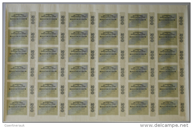 Zwickau, Bezirksverband Der Amtshauptmannschaft, 200 Mio. Mark, 9.10.1923, Druckbogen Von 36 (6 X 6) Scheinen Im... - [11] Local Banknote Issues