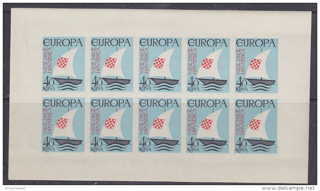 Europa Cept 1966 Croatia "Exile" 1v Sheetlet IMPERFORATED ** Mnh (32750) - 1966