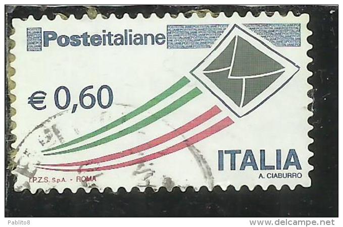 ITALIA REPUBBLICA ITALY REPUBLIC 2009 POSTA ITALIANA € 0,60 USATO USED OBLITERE´ - 2001-10: Usati