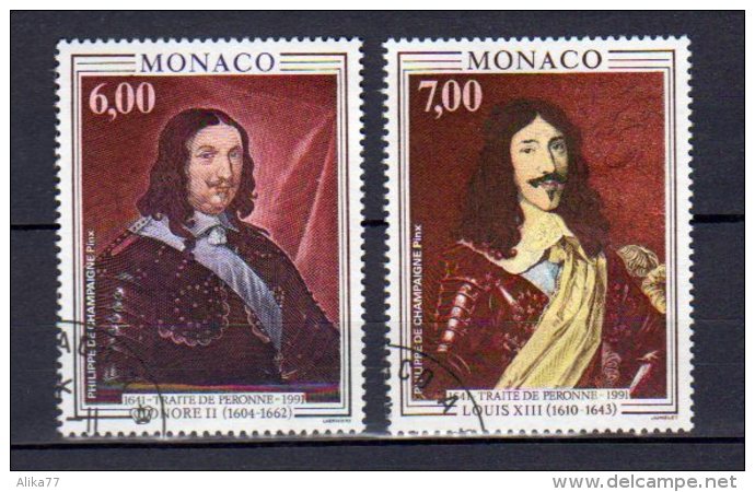 MONACO     Oblitéré    Y. Et T.   N° 1787 / 1788      Cote: 6,20 Euros - Usados