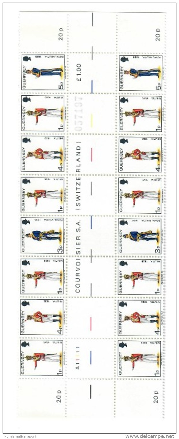 Guernsey Uniformi Militari Multi Valore Doppia Striscia COMPLETA Con Ponte   FRA.435 - Guernsey