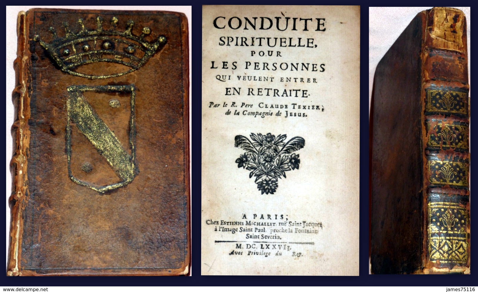 TEXIER (Claude). Conduite Spirituelle, Pour Les Personnes Qui Veulent Entrer En Retraite. - Bis 1700