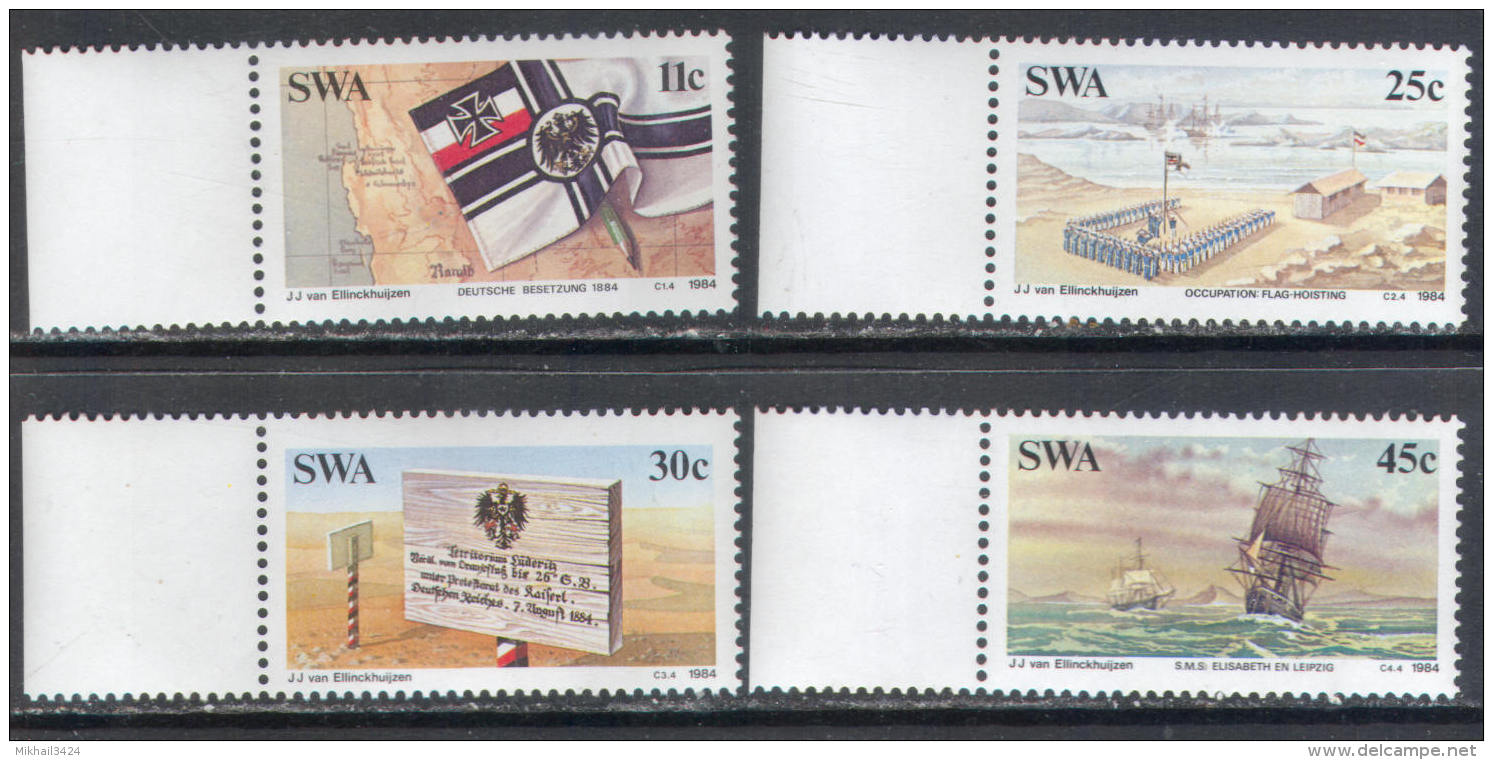 2900 ✅ German Occupation Afrika Ships Colony 1984 SWA 4v Set MNH ** 6,2ME - Namibia (1990- ...)