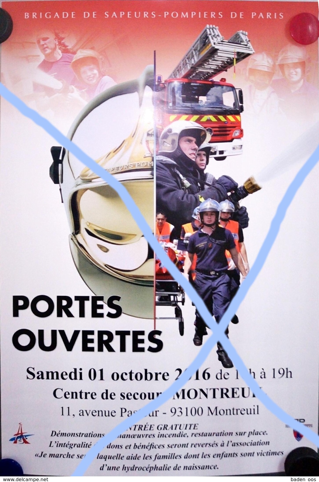 Affiche Portes Ouvertes BSPP Centre De Secours De Montreuil - Bomberos