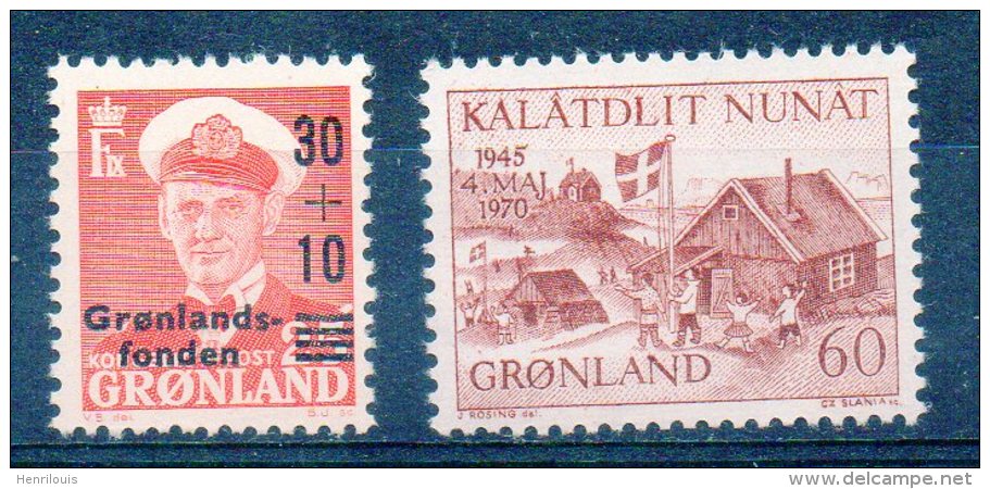 GROENLAND  Timbres Neufs ** De 1959 Et 1970  ( Ref 3766 A) - Nuevos