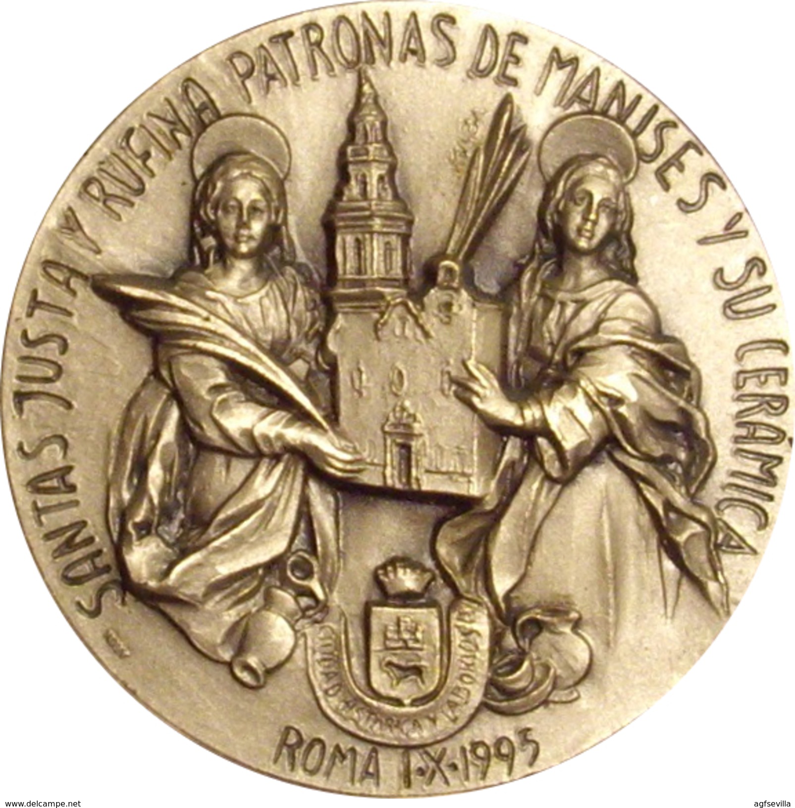 ESPAÑA. MEDALLA DEL BEATO VICENTE VILAR DAVID. 1.995. CON METACRILATO. MEDAILLE ESPAGNE. SPAIN MEDAL - Professionnels/De Société