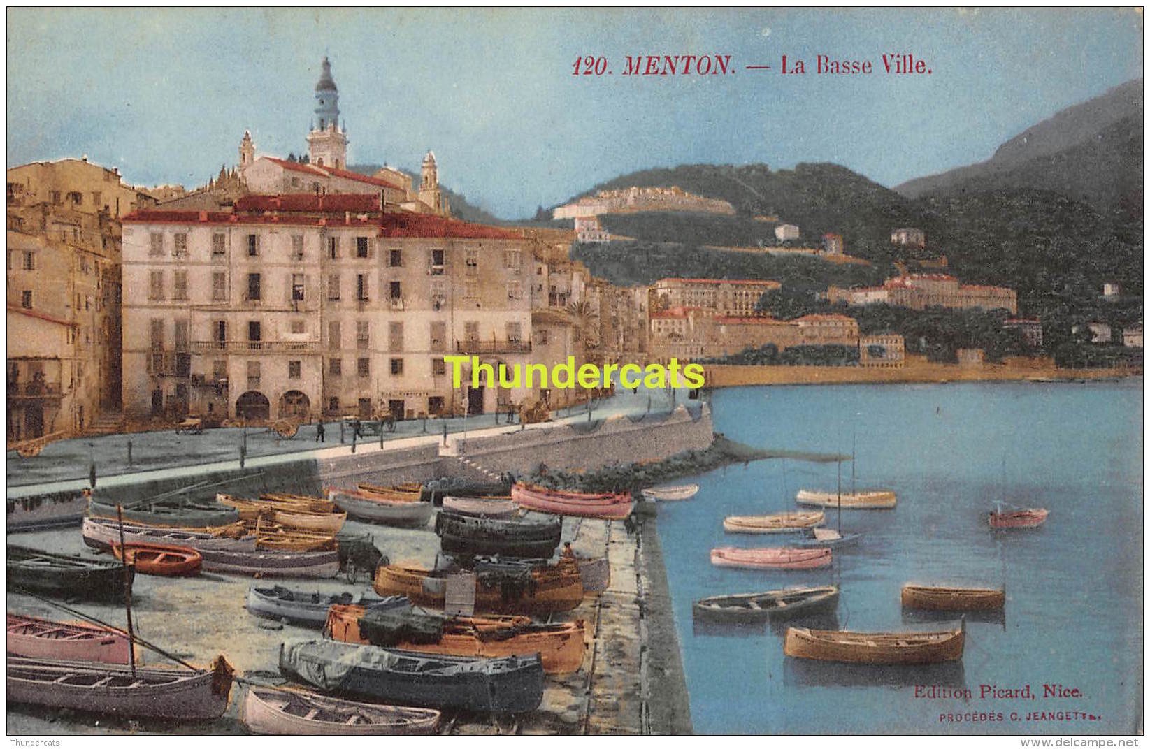 CPA COLORISEE 06 EDITION PICARD NICE  MENTON LA BASSE VILLE - Menton