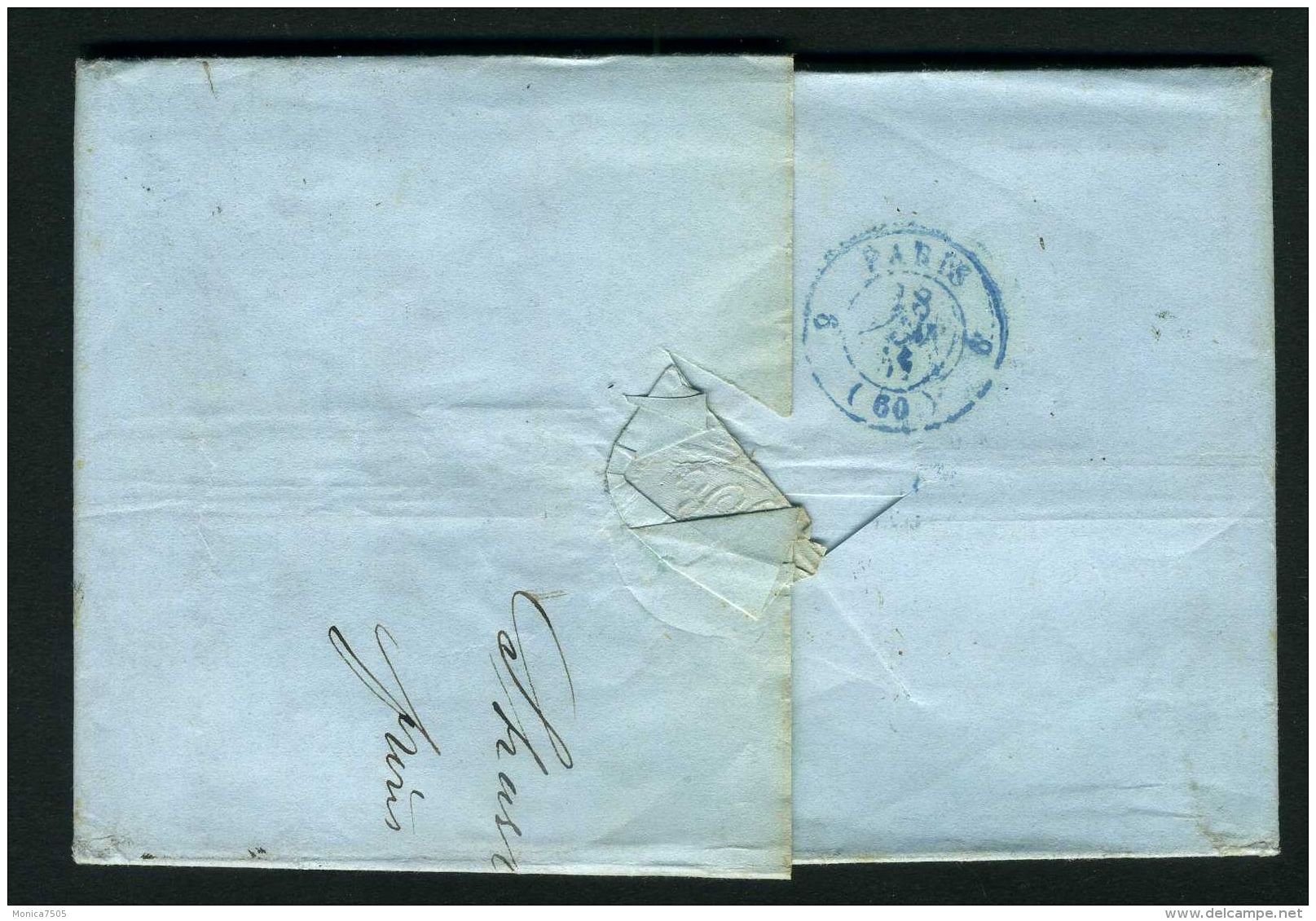 FRANCE : LETTRE  DE  STASBOURG  POUR  PARIS  DU  15  NOVEMBRE  1841 , A  SAISIR . - 1849-1876: Période Classique