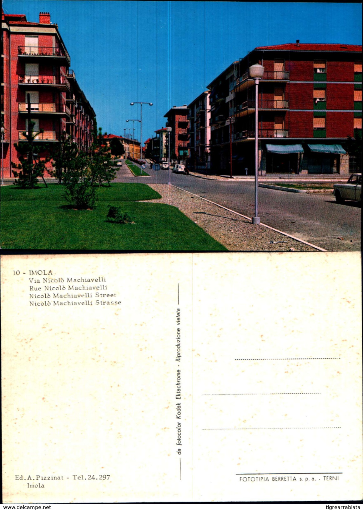 3792a)cartolina - Imola-via Nicolo Macchiavelli Ed.a.pizzinat - Imola