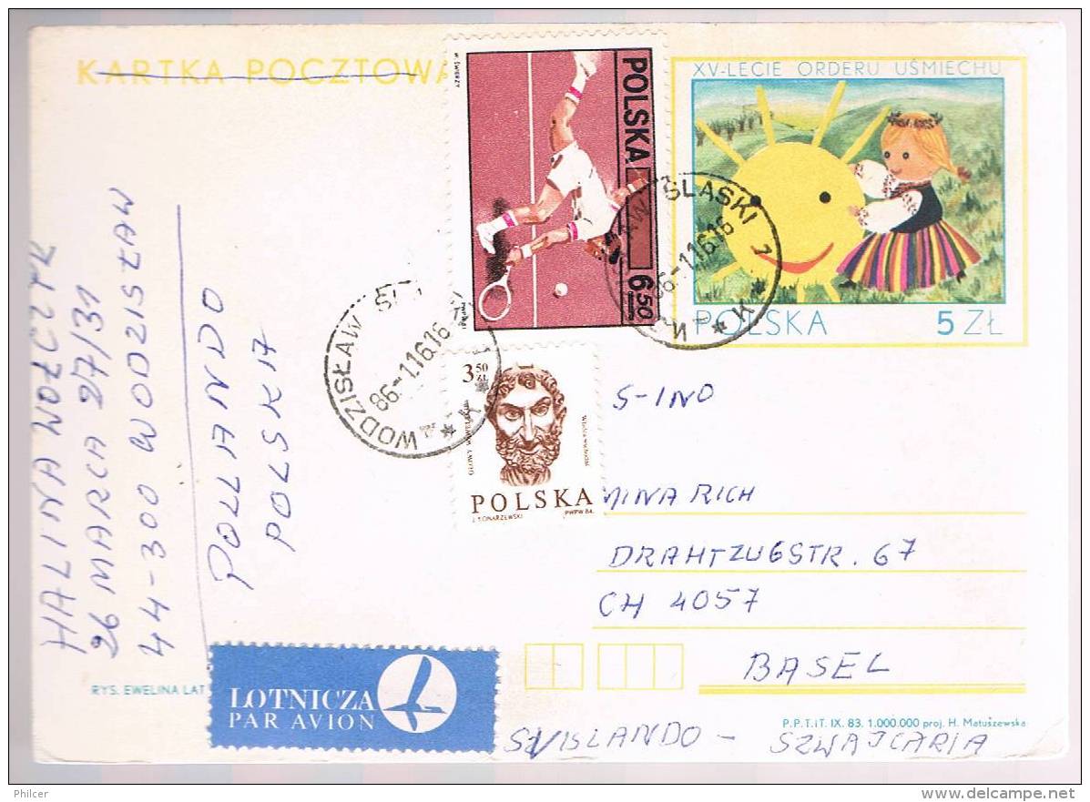 Polska, 1986, For Basel - Lettres & Documents