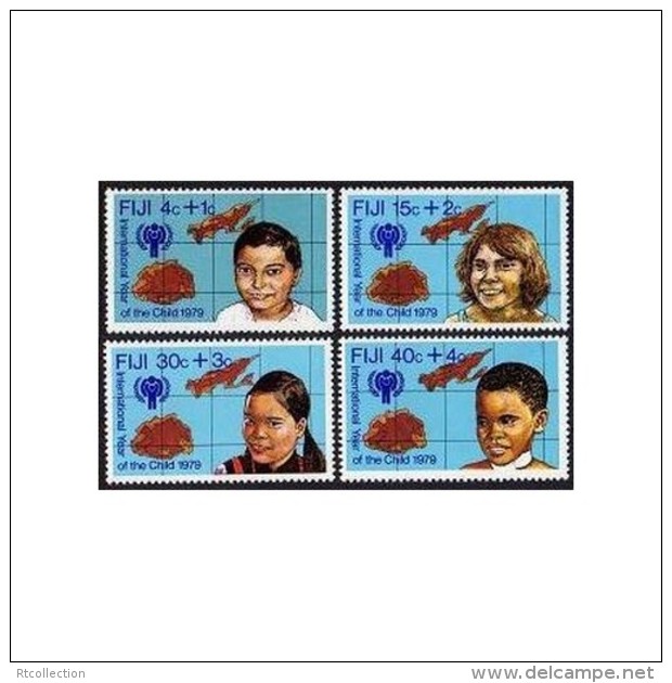 Fiji 1979 International Year Of The Child IYC Map Children Celebrations Youth Stamps MNH SC B7-B10 Michel 416-419 - Other & Unclassified