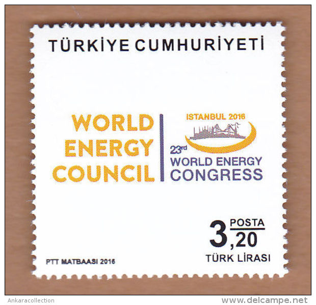 AC - TURKEY STAMP  -  23th WORLD ENERGY CONGRESS MNH 09 OCTOBER 2016 - Nuevos