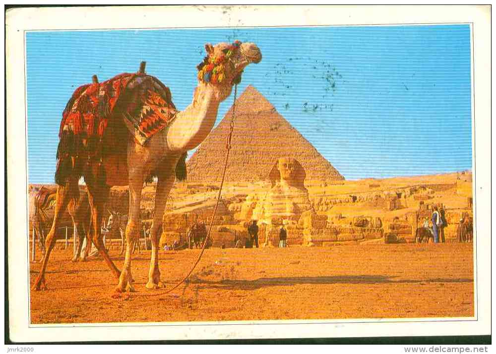 Egypt 2004 Used Postcard Send To Italy (Giza  Sphinx And Pyramid) - Brieven En Documenten