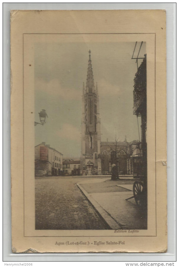 47 - Agen Eglise Sainte Foi Pub Cacao Van Houten ,ed Lafitte 1910 - Agen