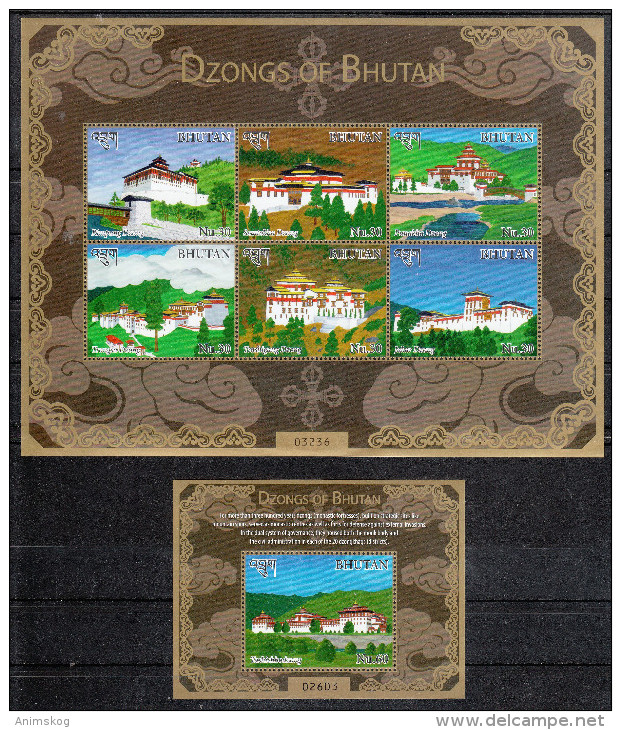 Bhutan 2015**, Klöster / Bhutan 2015, MNH, Fort Monasteries - Bhutan