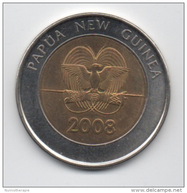 Papouasie-Nouvelle-Guinée : K2 2008 : 35e Anniversaire De La Banque Nationale : BIMETAL 33mm - Papouasie-Nouvelle-Guinée