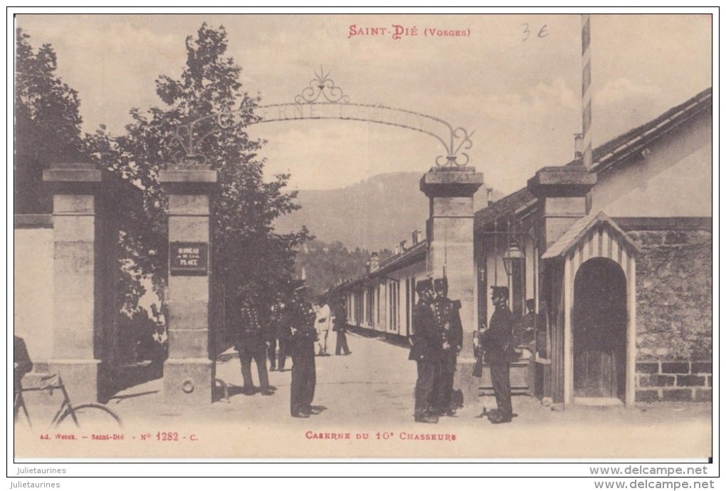 88 SAINT DIE VOSGES  CASERNE CHERIN 10é BATAILLON CHASSEURS CPA BON ÉTAT - Saint Die