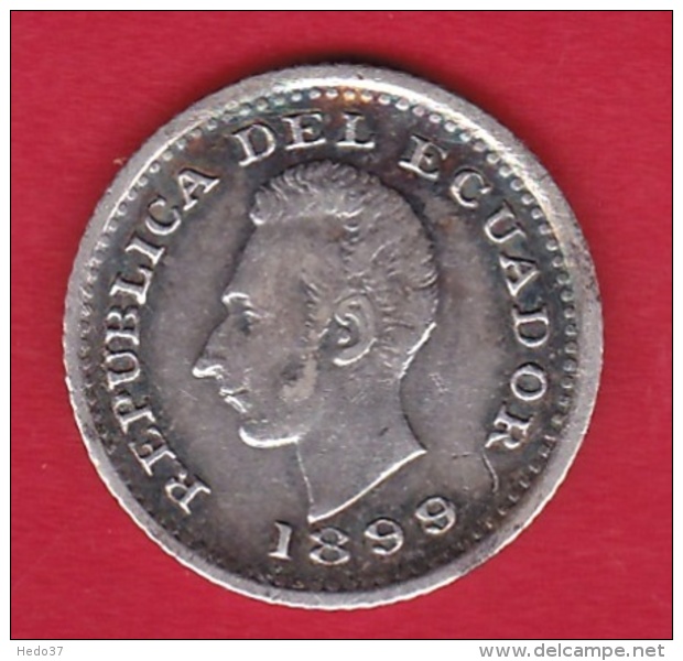 Equateur - 1/2 Centimes Argent - 1899 - Ecuador