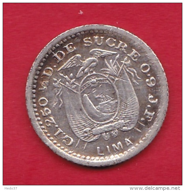 Equateur - 1/2 Centimes Argent - 1899 - Ecuador