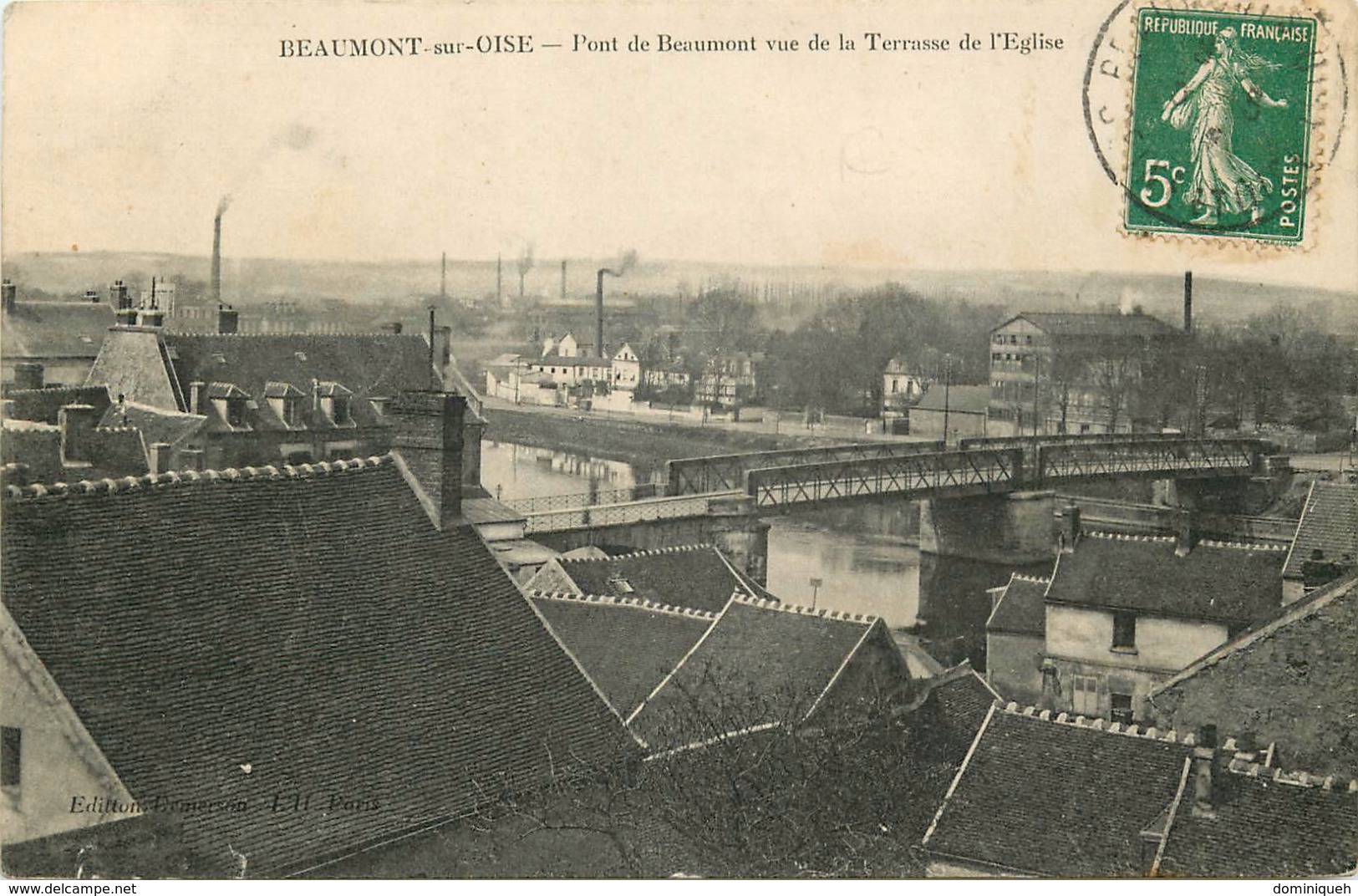 Pont De Beaumont Vue De La Terrasse De L'Eglise - Beaumont Sur Oise