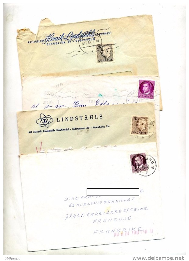 Lot 5 Lettre Cachet Flamme Sur Roi - Other & Unclassified