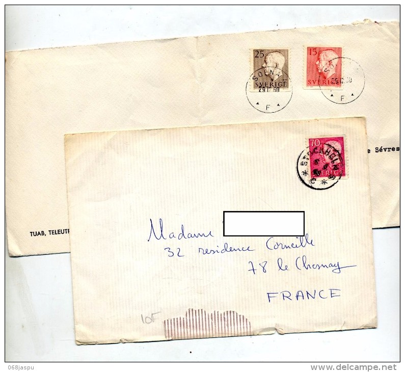 Lot 5 Lettre Cachet Flamme Sur Roi - Autres & Non Classés