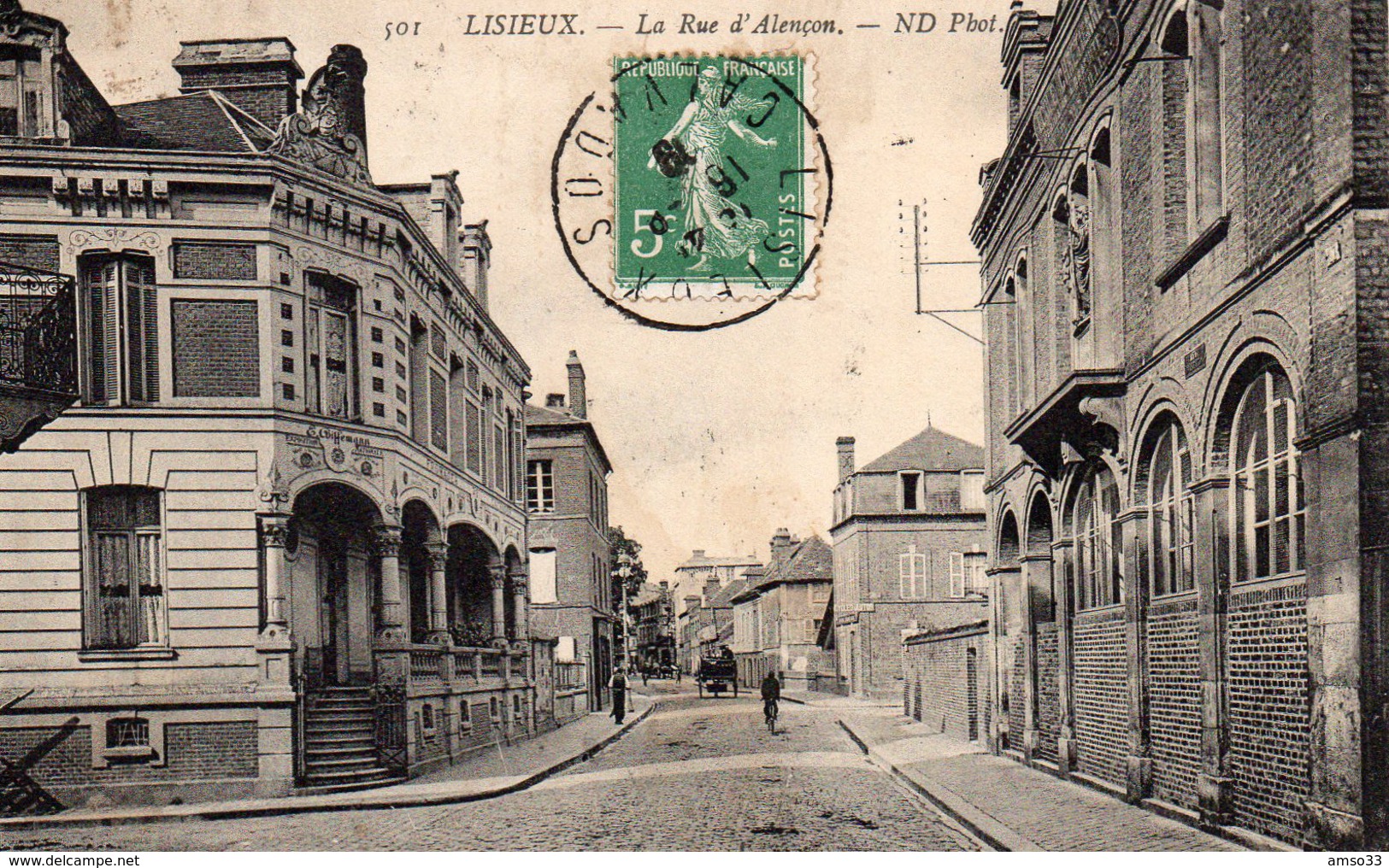 8448. CPA 14 LISIEUX. LA RUE D'ALENCON. - Lisieux