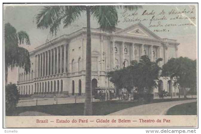 CPPA03 BRAZIL BELÉM TEATRO DA PAZ ED. TICO TICO 1910´S - Belém