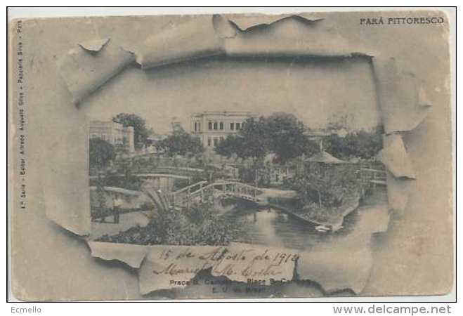 CPPA05 BRAZIL BELÉM PRAÇA CAMPOS ED. PAPEL. SILVA 1910´S - Belém