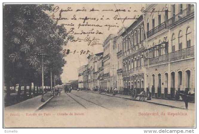 CPPA07 BRAZIL BELÉM BOULEVARD DA REPÚBLICA ED. ALFACINHA 1900´S - Belém