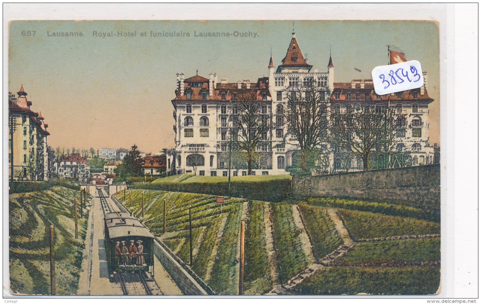 CPA - 38543- Suisse -  Lausanne - Royal  Hotel Et Funiculaire - Lausanne