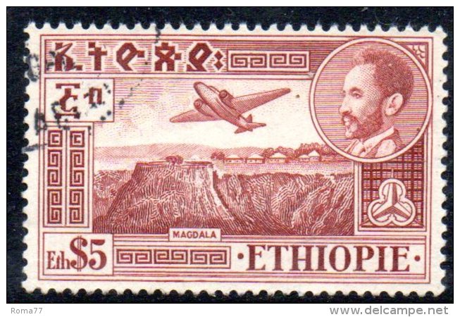 T1019 - ETIOPIA  , 5 Dollari Yvert N. 29 Usato Posta Aerea - Etiopia