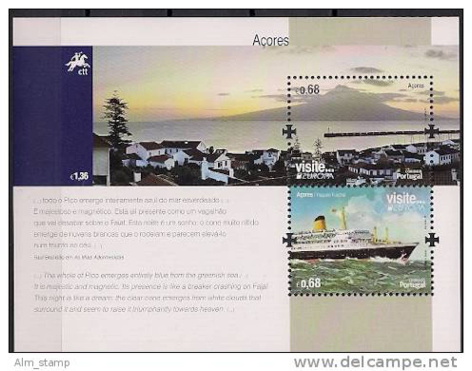 2012 Azoren Acores  Mi. Bl. 49  **MNH  Europa - 2012